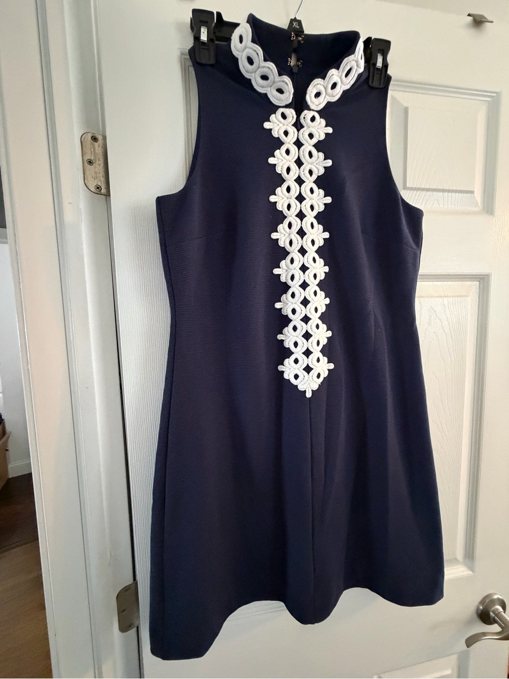 Lilly Pulitzer Navy Sleeveless Mini Dress with White Trim